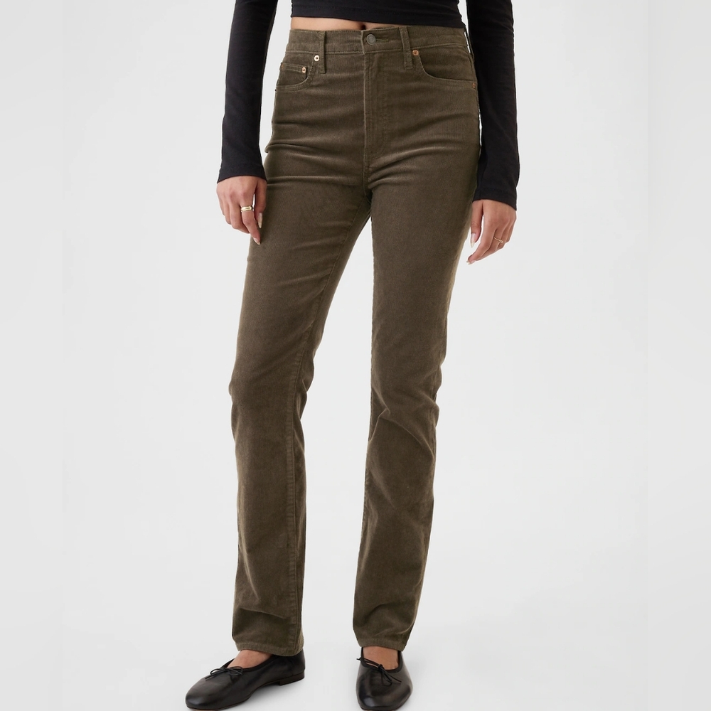 Gap brown vintage slim high rise corderoy pants
